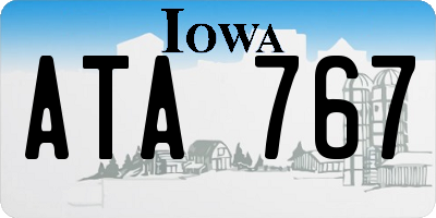 IA license plate ATA767