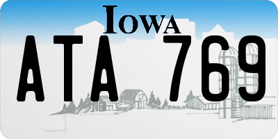 IA license plate ATA769
