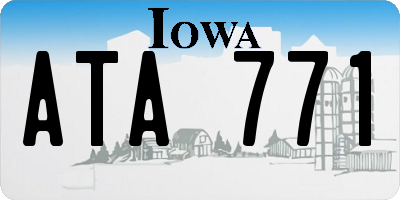 IA license plate ATA771