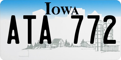 IA license plate ATA772