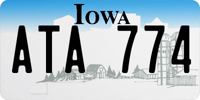 IA license plate ATA774