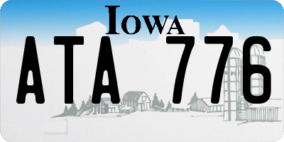 IA license plate ATA776