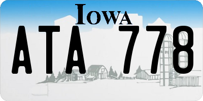 IA license plate ATA778