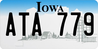 IA license plate ATA779