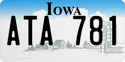 IA license plate ATA781