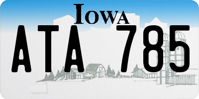 IA license plate ATA785