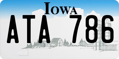 IA license plate ATA786