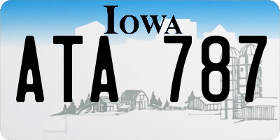 IA license plate ATA787