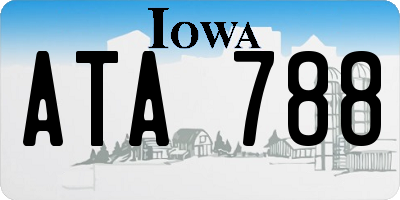 IA license plate ATA788