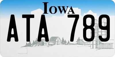 IA license plate ATA789