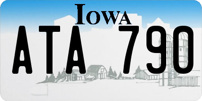 IA license plate ATA790