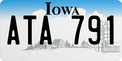 IA license plate ATA791