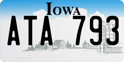 IA license plate ATA793