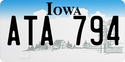IA license plate ATA794