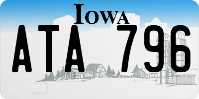 IA license plate ATA796