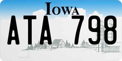 IA license plate ATA798