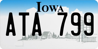 IA license plate ATA799