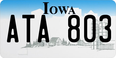 IA license plate ATA803