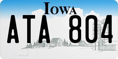 IA license plate ATA804