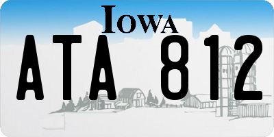 IA license plate ATA812