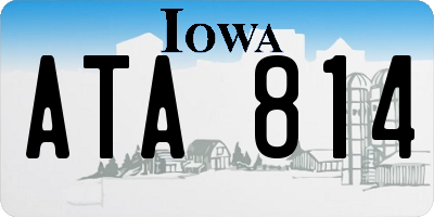 IA license plate ATA814