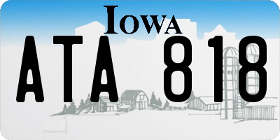 IA license plate ATA818