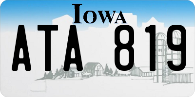 IA license plate ATA819
