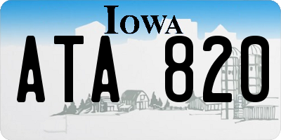 IA license plate ATA820