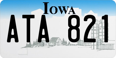 IA license plate ATA821
