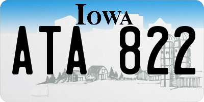 IA license plate ATA822
