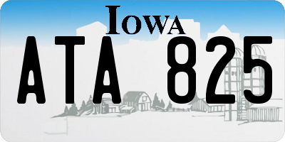 IA license plate ATA825