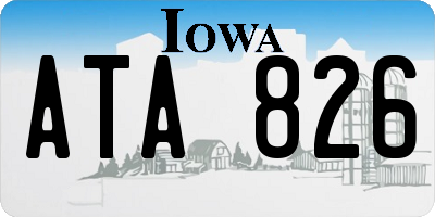 IA license plate ATA826