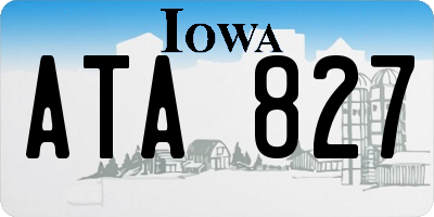 IA license plate ATA827