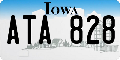 IA license plate ATA828