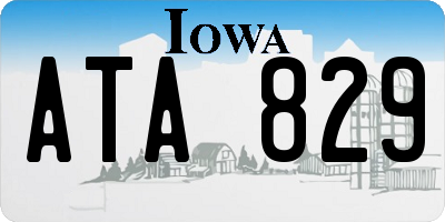 IA license plate ATA829