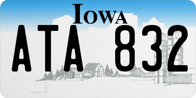 IA license plate ATA832