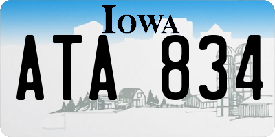 IA license plate ATA834