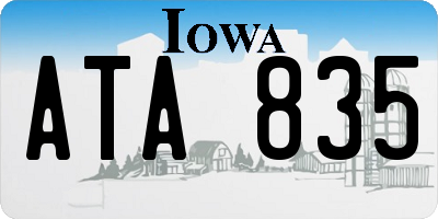IA license plate ATA835