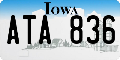 IA license plate ATA836