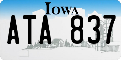 IA license plate ATA837
