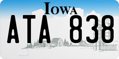 IA license plate ATA838
