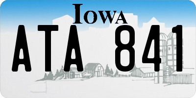 IA license plate ATA841