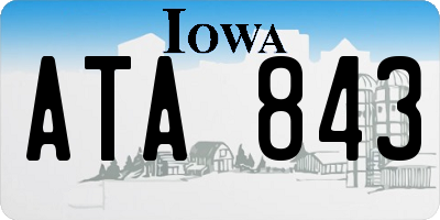 IA license plate ATA843