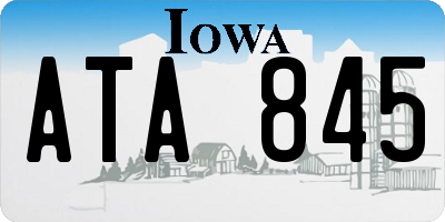 IA license plate ATA845