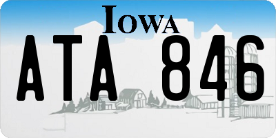 IA license plate ATA846