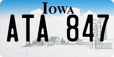 IA license plate ATA847