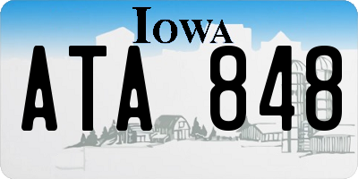 IA license plate ATA848