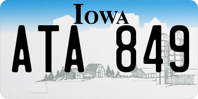 IA license plate ATA849