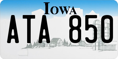 IA license plate ATA850