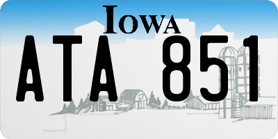 IA license plate ATA851